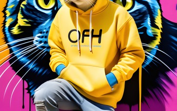 OneFinalHug, AI Art, Digital Art, Cat Boy Wallpaper