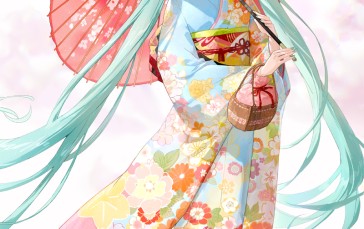 Anime, Anime Girls, Hatsune Miku, Vocaloid, Twintails, Long Hair Wallpaper