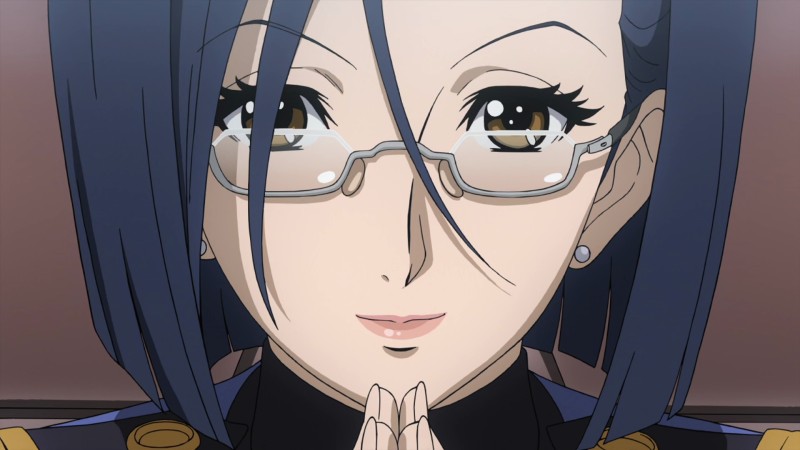 Space Battleship Yamato 2199, Smiling, Blue Hair, Brown Eyes, Glasses Wallpaper