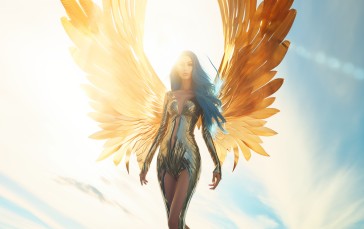 AI Art, Women, Wings, Digital Art Wallpaper