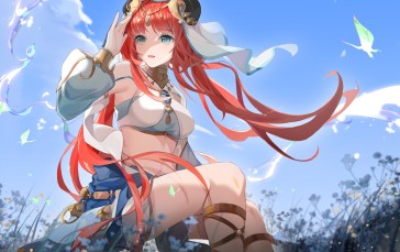 Anime, Anime Girls, Redhead, Horns Wallpaper