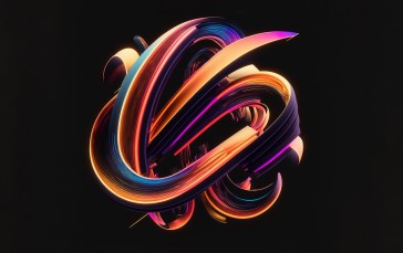 AI Art, Abstract, Swirly, Colorful, Simple Background, Minimalism Wallpaper