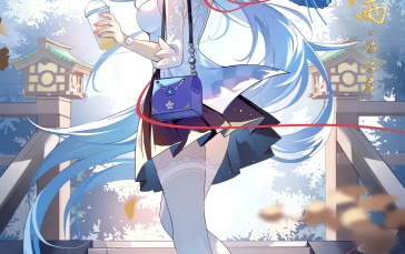 Anime, Anime Girls, Ganyu (Genshin Impact), Genshin Impact, Umbrella, Heels Wallpaper