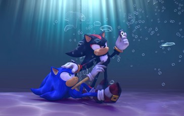 Underwater, Sonic, Sonic the Hedgehog, Shadow the Hedgehog Wallpaper