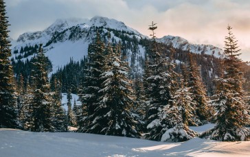 Snow, Mountain Top, Landscape, Nature Wallpaper