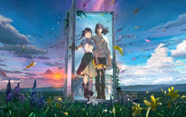 Makoto Shinkai , CoMix Wave, Anime, Anime Couple Wallpaper