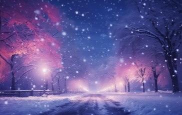 AI Art, Winter, Snow, Seasons Wallpaper