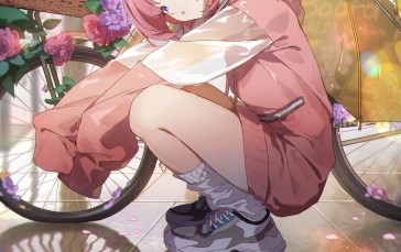 Anime, Anime Girls, Pixiv, Original Characters, Rain Wallpaper
