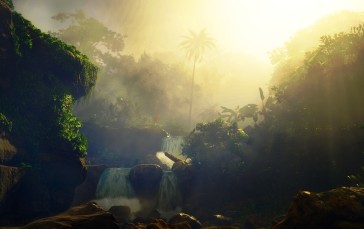 Red Dead Redemption 2, Tropical, Island, Waterfall, River Wallpaper