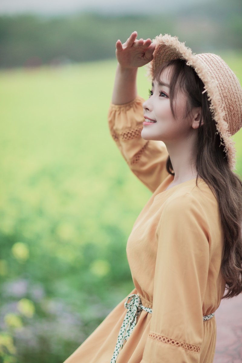 Women, Model, Asian, Flowers, Women Outdoors, Long Hair Wallpaper