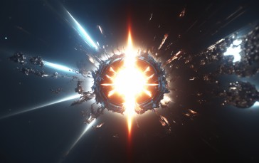 AI Art, Abstract, Explosion, Space Wallpaper