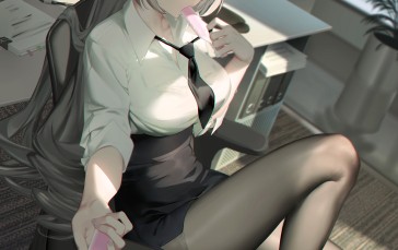 Anime, Anime Girls, Office Girl, Pantyhose Wallpaper