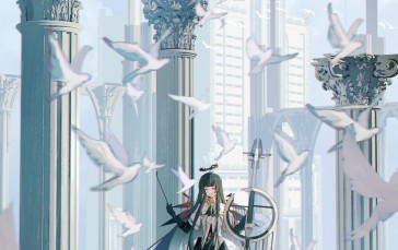 Anime, Anime Girls, Virtuosa (arknights), Birds Wallpaper