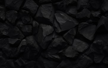 AI Art, Dark, Coal, Rocks, Simple Background Wallpaper