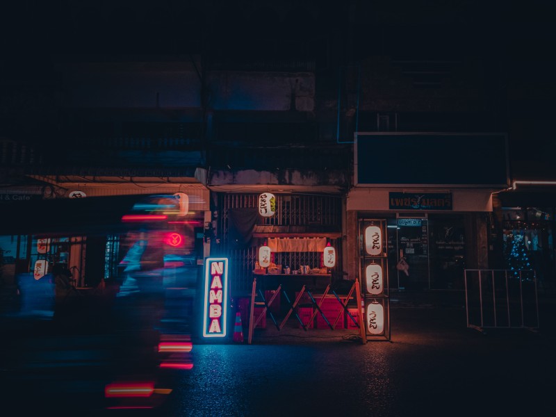 Dark, Neon, Kanji, Thailand, Japanese Wallpaper