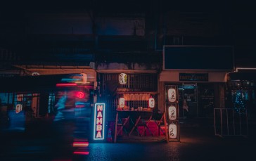 Dark, Neon, Kanji, Thailand, Japanese Wallpaper