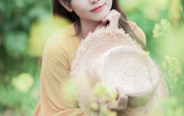 Women, Model, Asian, Flowers Wallpaper