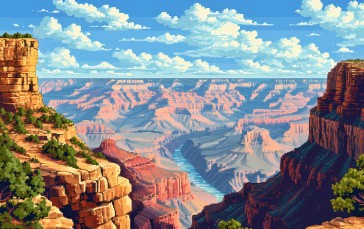 AI Art, Landscape, Badlands (nature) Wallpaper