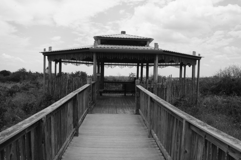 Observation Deck, Nature, Monochrome Wallpaper