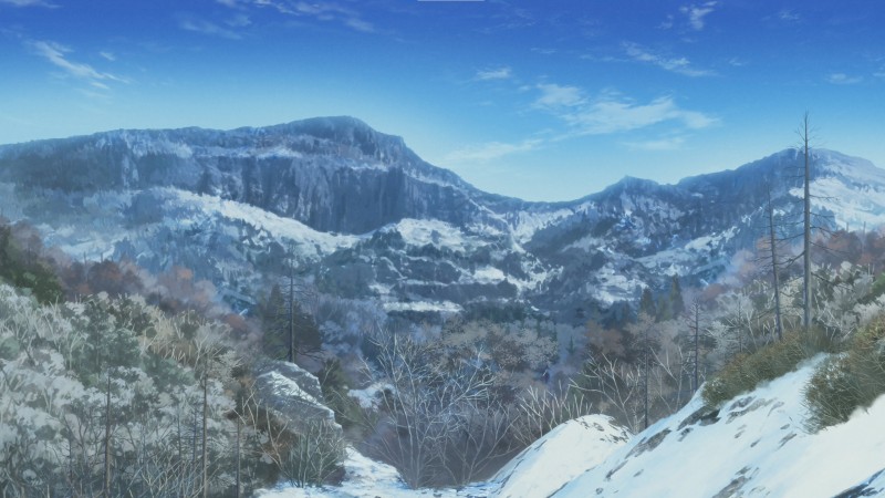 Yuru Camp, Mountains, Drawn, Snow Wallpaper