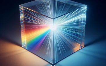 Glass Design, Cube, AI Art Wallpaper