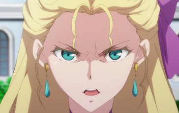 Anime Girls, Anime Screenshot, Blue Eyes, Blonde, Earring, Angry Wallpaper