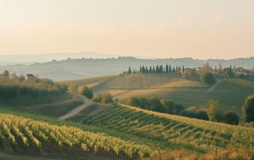 AI Art, Tuscany, Landscape, Italy Wallpaper