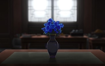 The Apothecary Diaries, Vases, Blue Rose, Rose Wallpaper