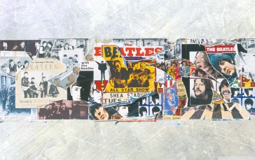 The Beatles, John Lennon, Paul McCartney, Ringo Starr, George Harrison, Vinyl Wallpaper