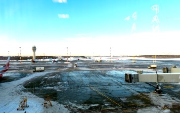Airport, St. Petersburg, Winter, Terminal, Snow Wallpaper