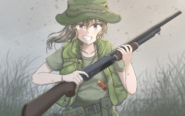 Anime Girls, Anime Girls with Guns Wallpaper