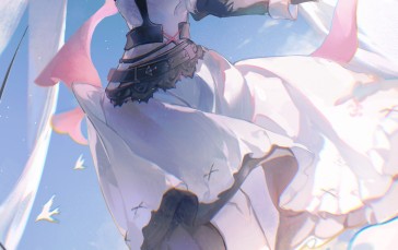 Arknights, Irene (Arknights), Maid Outfit, Walking Wallpaper