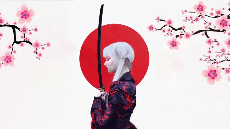 Digital Art, Artwork, Women, Japanese, Samurai Wallpaper