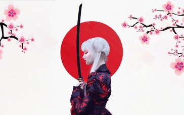 Digital Art, Artwork, Women, Japanese, Samurai Wallpaper