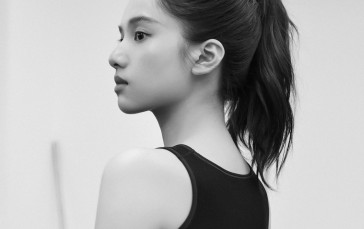 Zhang Jingyi, Model, Women, Monochrome, Portrait Display Wallpaper