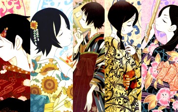 Sayonara Zetsubou Sensei, Digital Art, Anime Girls, Anime, Kimono Wallpaper