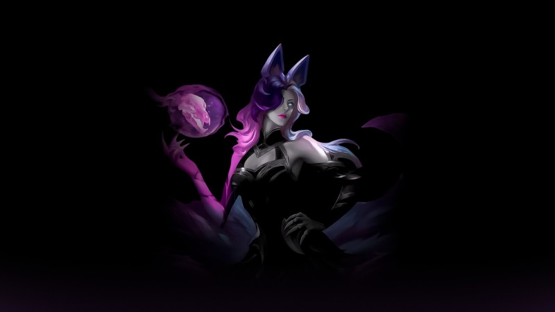 Ahri (League of Legends), Coven (League of Legends), Simple Background, Dark Background Wallpaper
