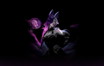 Ahri (League of Legends), Coven (League of Legends), Simple Background, Dark Background Wallpaper