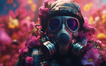 AI Art, Mask, Gas Masks, Soldier Wallpaper