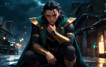 Loki, Marvel Comics, Digital Art, AI Art Wallpaper