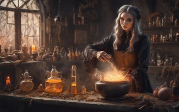 Witch, Witch Craft Works, Witch Doctor, Potions, Magic Potion Wallpaper