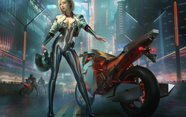 Yuan Yuan, CGI, Women, Helmet, Cyberpunk Wallpaper