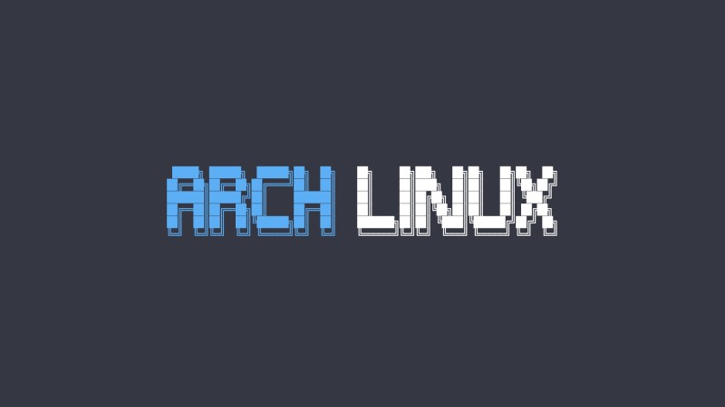 Arch Linux, ASCII Art, Terminal, Blue, Simple Background Wallpaper