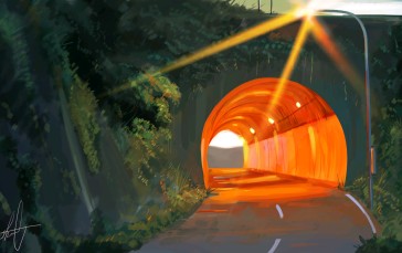 Anime, Artwork, Tunnel Wallpaper