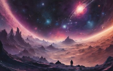 Space, AI Art, Intergalactic Explorer, Intergalactic Wallpaper