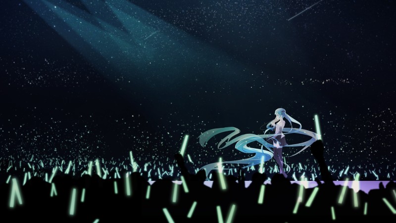 Anime, Anime Girls, Hatsune Miku, Vocaloid, Concert Hall Wallpaper