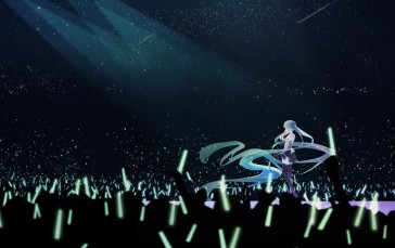 Anime, Anime Girls, Hatsune Miku, Vocaloid, Concert Hall Wallpaper