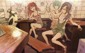Anime, Anime Girls, Neon Genesis Evangelion, Asuka Langley Soryu, Ayanami Rei Wallpaper