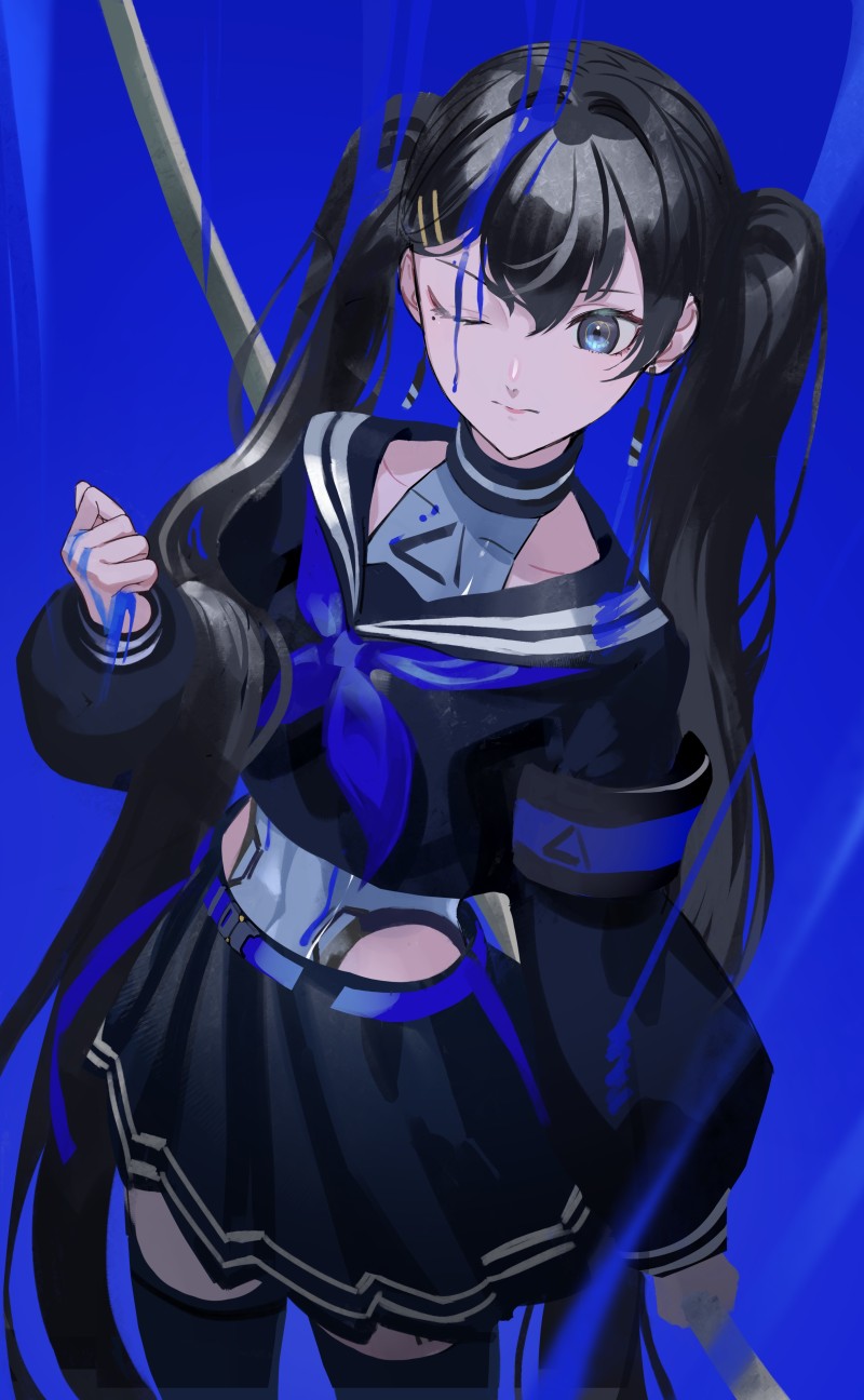 Blue, Katana, Sword, Anime, Asagon Wallpaper