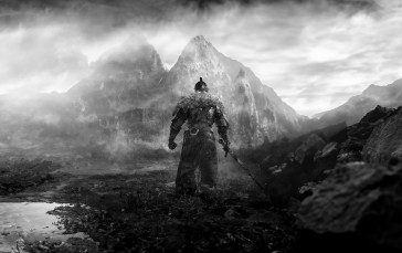 Dark Souls, Dark Souls II, Warrior, Sword, Mountains Wallpaper
